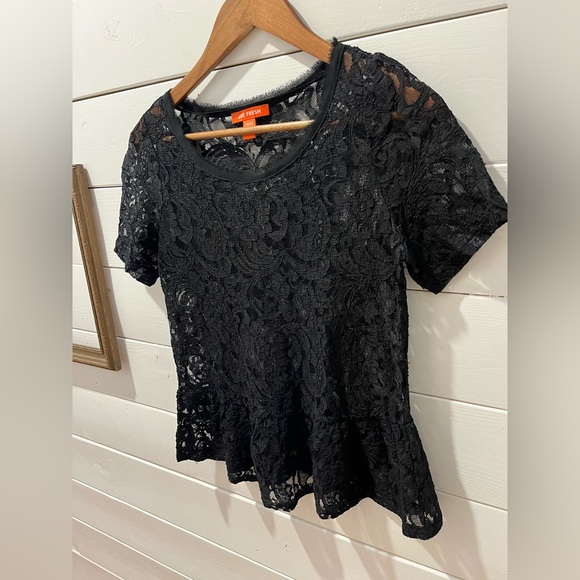 JOE FRESH Black lace top size XS - Picture 3 of 6